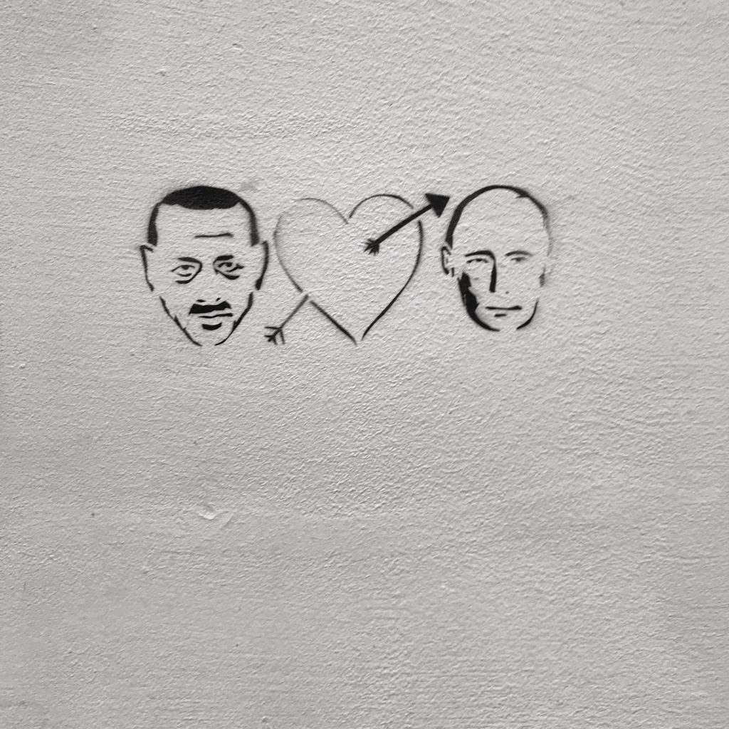 Graffiti Putin und Erdogan