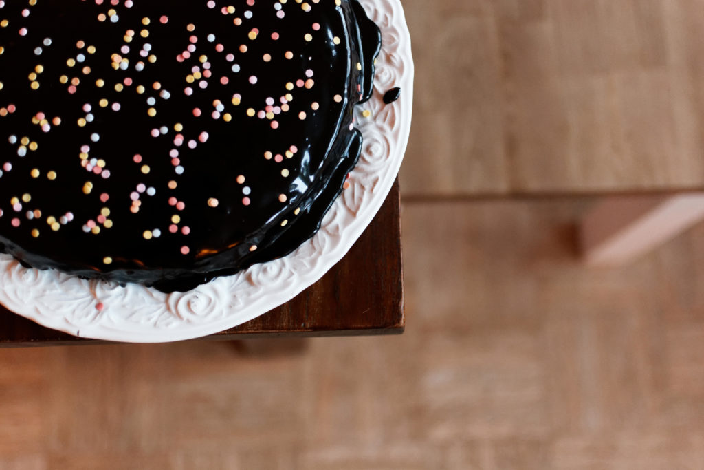 Schokoladenkuchen von oben
