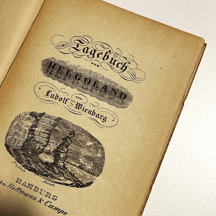 Das Titelblatt einer alten Ausgabe von Wienbargs "Tagebuch von Helgoland"