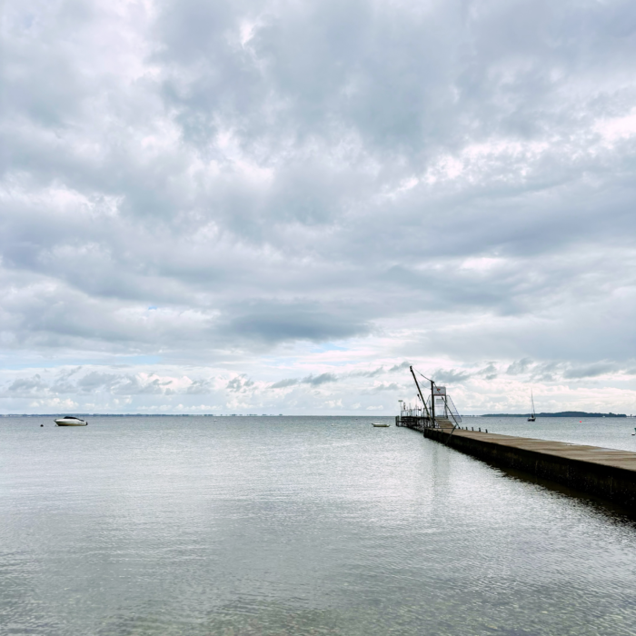 Ein leerer Steg an der Ostsee, Steinberghaff