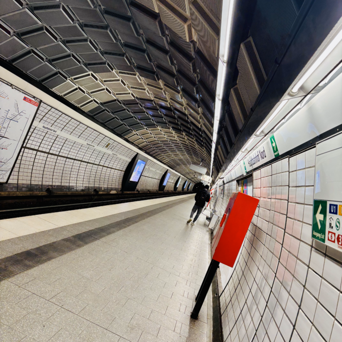 Die U-Bahn-Röhre des U2-Tunnels im Hauptbahnhof