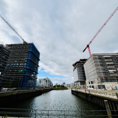 Blick über den Baakenhafen vom Amerigo-Vespucchiplatz aus