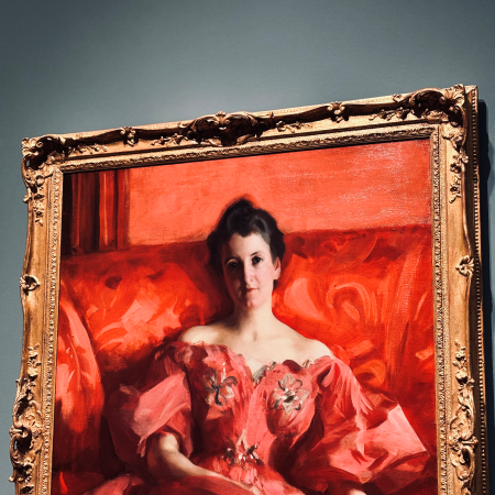 Ein fotografiertes Gemälde, ein Porträt einer Dame von Anders Zorn