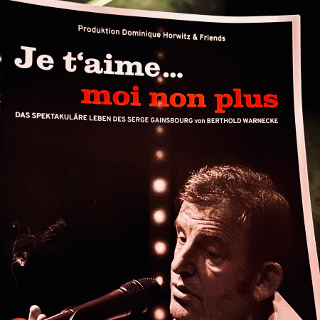 Das Programmheft zum Gainsbourg-Abend mit Horwitz auf dem Titelblatt