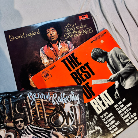Platten aus der Sammlung des Schwiegervaters, George Rafferty, Jimi Hendrix, Best of Beat