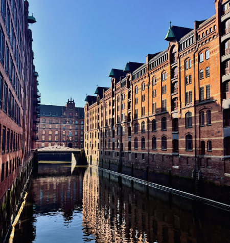 Speicherstadtfleet im Nachmittagslicht