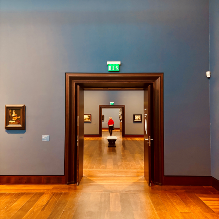 Ein Blick durch Fluchten in der Kunsthalle, Abteilung ältere Meister