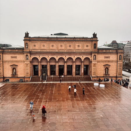 Die Kunsthalle, aus der Galerie der Gegenwart fotografiert