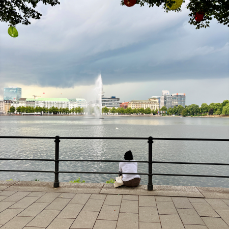 Die Binnenalster vom Ballindamm aus