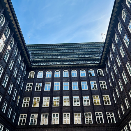Der Innenhof des Chile-Hauses
