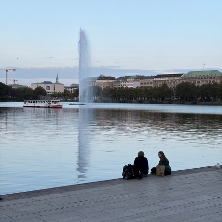 Jungfernstiegufer an der Binnenalster