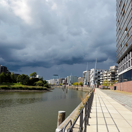 Blick über den Baakenhafen