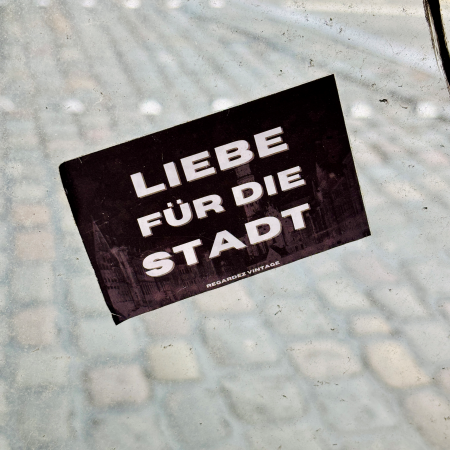 Ein Sticker: Lieber für die Stadt
